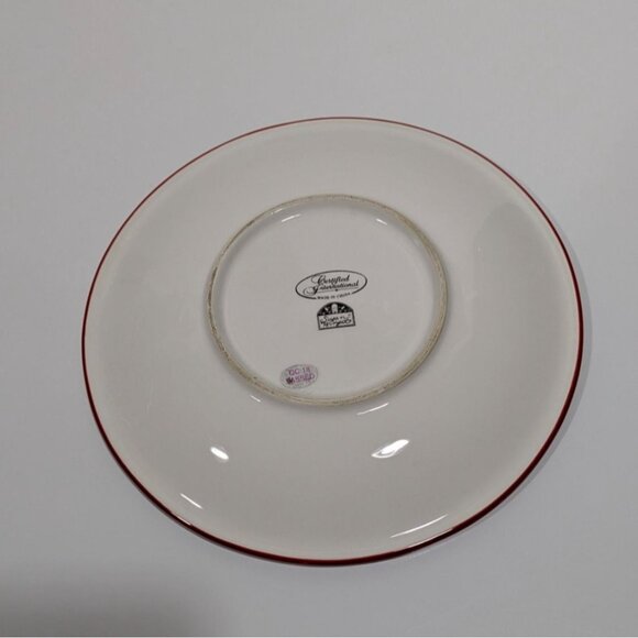 Certified International Hand-Painted Snowman Holiday Plate Green Christmas - Picture 6 of 7